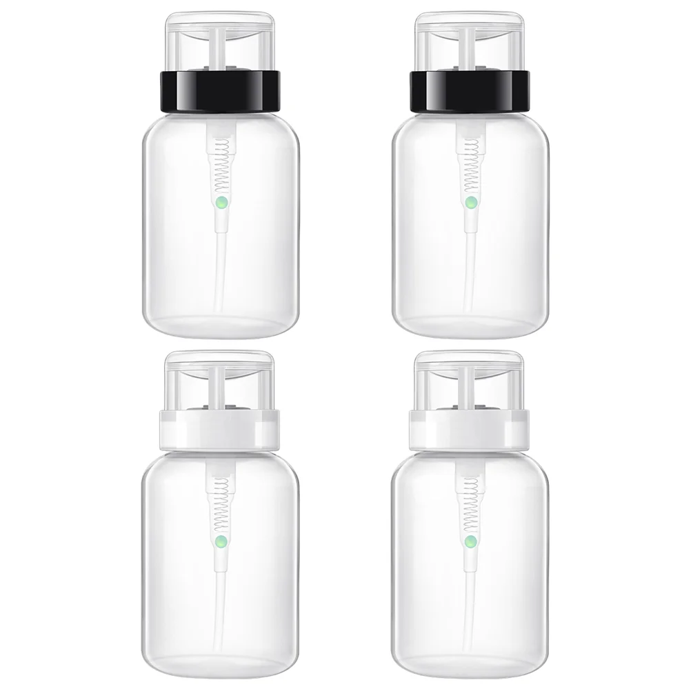 

4 Pcs Liquid Storage Bottle Water Bottled Dispenser Nail Polish Remover Pumping