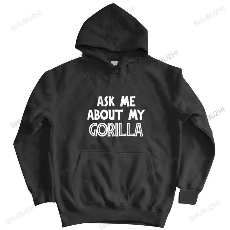 

unisex Outwear men hoodies ASK ME ABOUT MY GORILLA JOKE LOGO man brand zipper autumn hoody