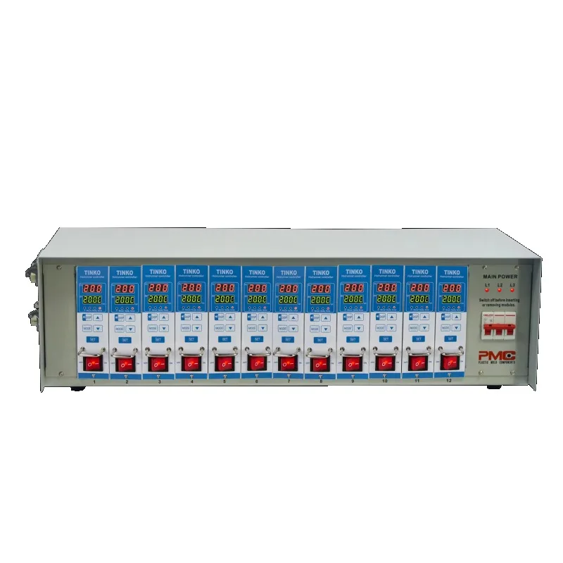 12 Zone White Welding Framework Thermocouple J K PID Hot Runner Temperature Controller for Injection Mold