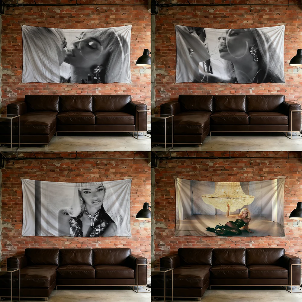 B-Bad G-Gyal Más Cara flag For Room Dorm Camping Picnic Art Style Garage Bar wall Decoration Banner