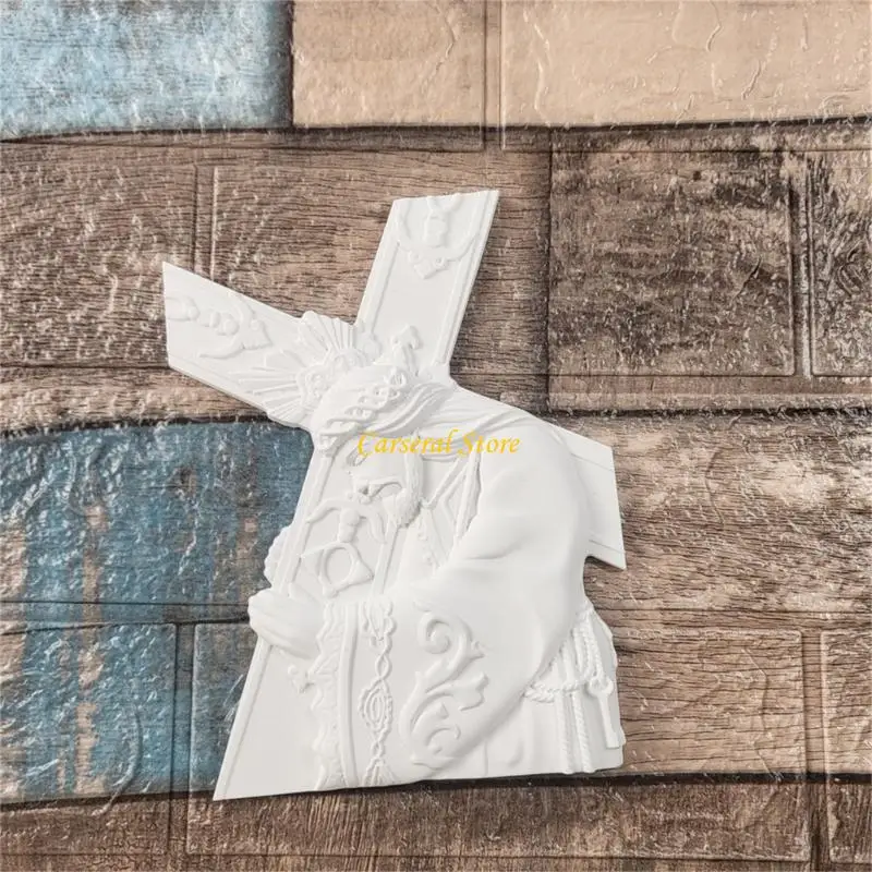 

M4YF Religious Themed Ornament Mold Flexible Silicone Mold Home Decoration Gypsum Mould Practical Jewelry Making Tool