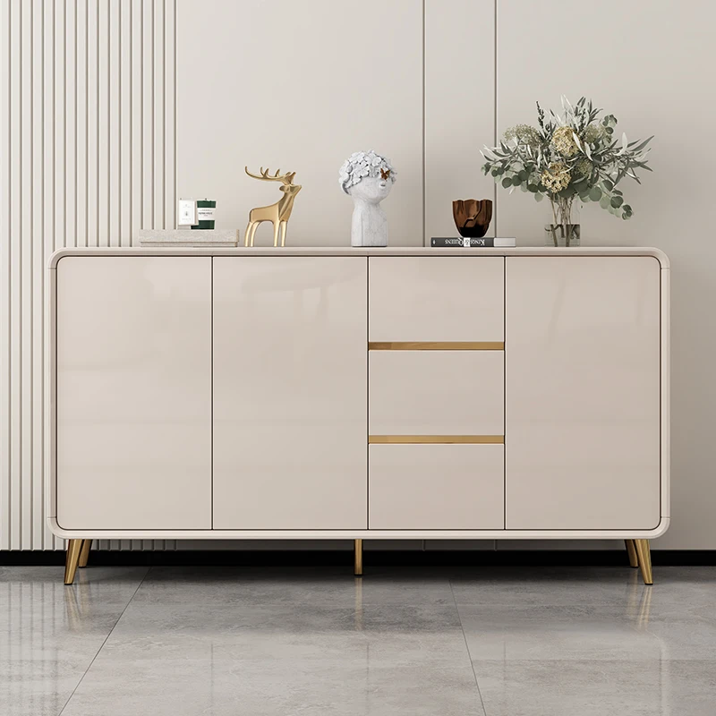 

Wooden large buffet table cabinet luxury living room self-service sideboard