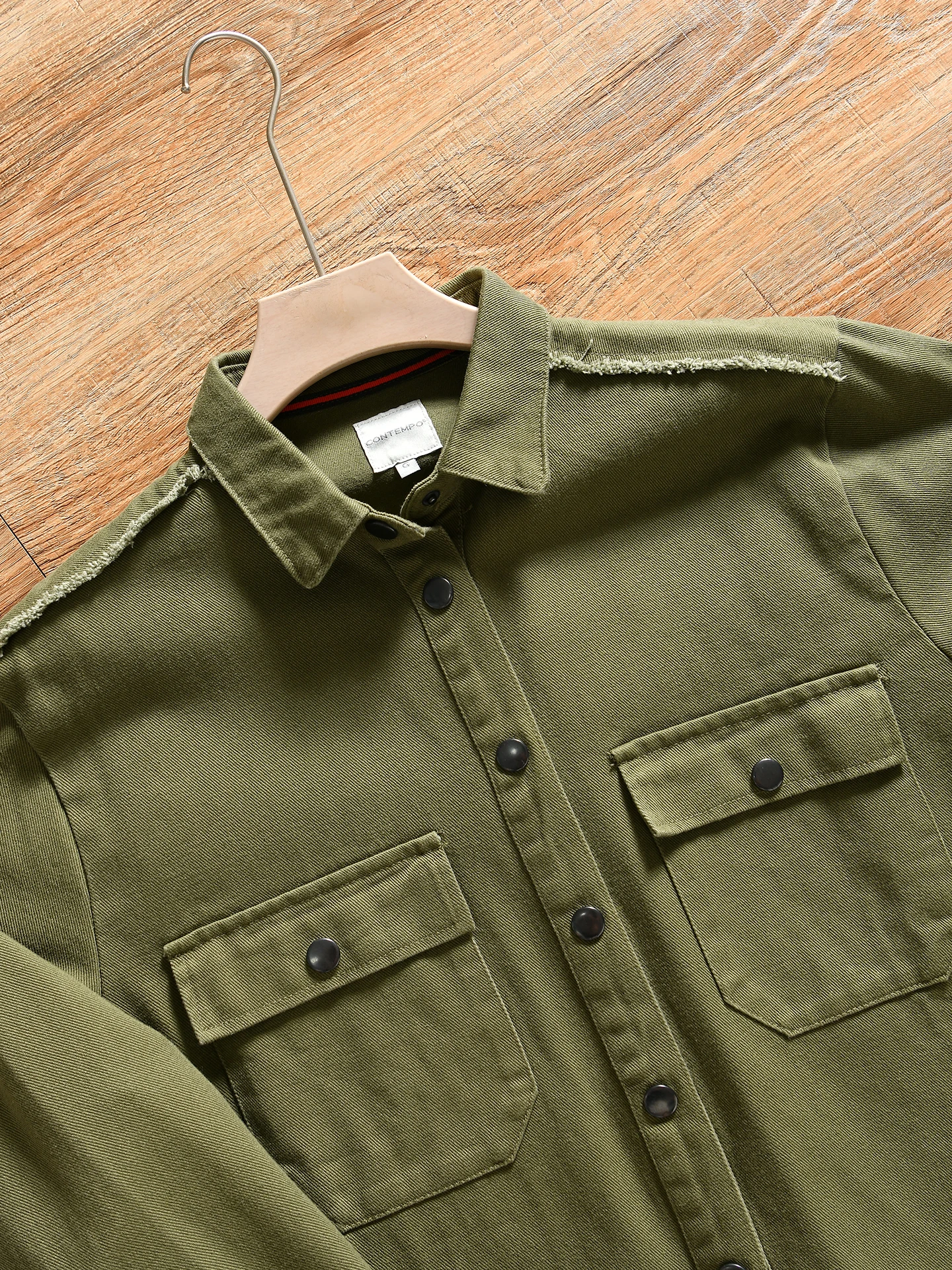 Men's Casual Cotton Workwear Shirt Jacket Breathable Standard Fit Long Sleeve Autumn Winter Fashion Outerwear Youth Straight Hem