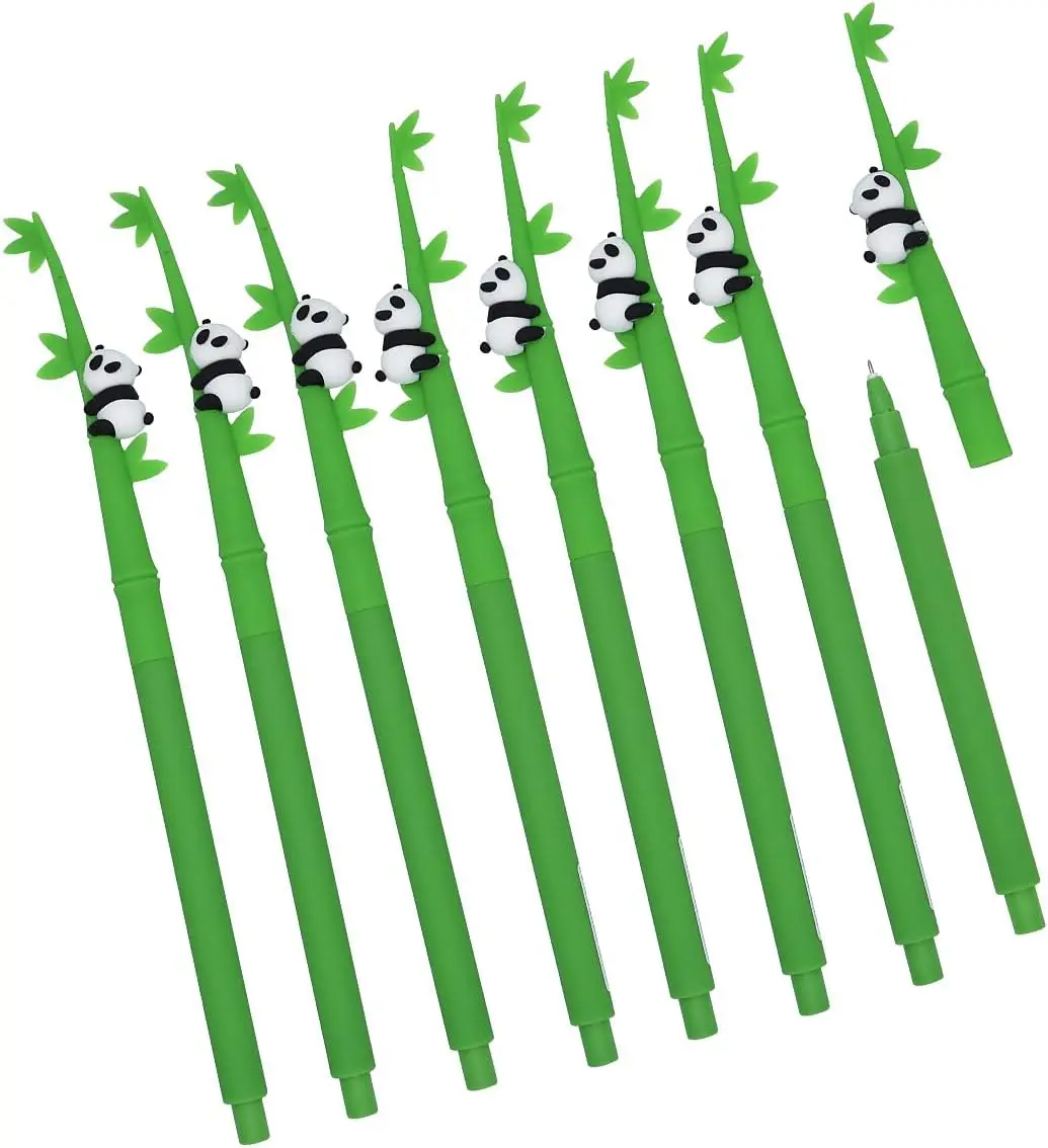 

12 Pcs Creative Simulation Animal Gel Ink Pen Bendable Silicone Ballpoint Pen Liquid Black 0.5mm Gel Ink Rollerball Office