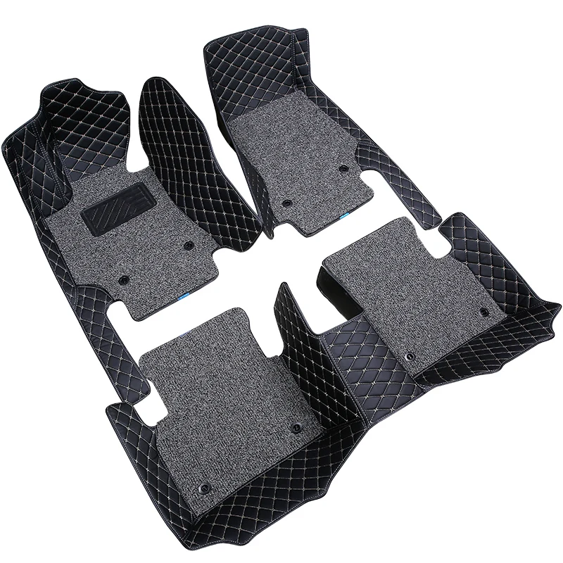 

High Quality 5d Car Mats Decorative Double Layer Leather Car Floor Mats Suitable for X6 X5 X3 X4 X1 Model Car Foot Mats