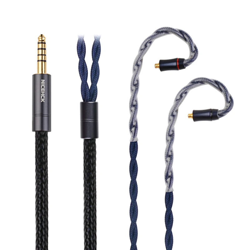 NiceHCK DragonScale Flagship 7N OCC+ Palladium Silver Alloy Mixed Earphone Cable HiFi 3.5/2.5/4.4mm MMCX/0.78/N5005 for MK4 F1