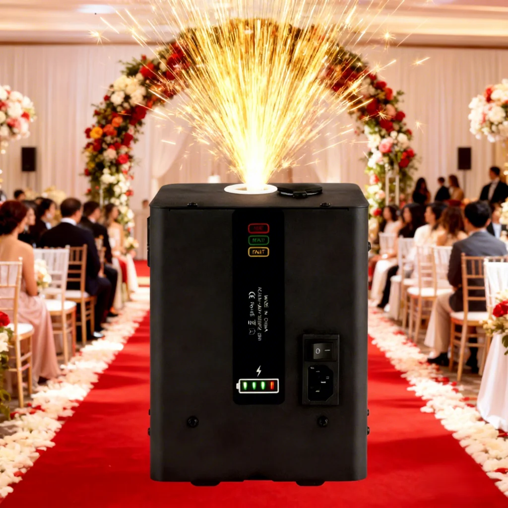 

Small rechargeable battery wedding spark machine 350W party stage special effects