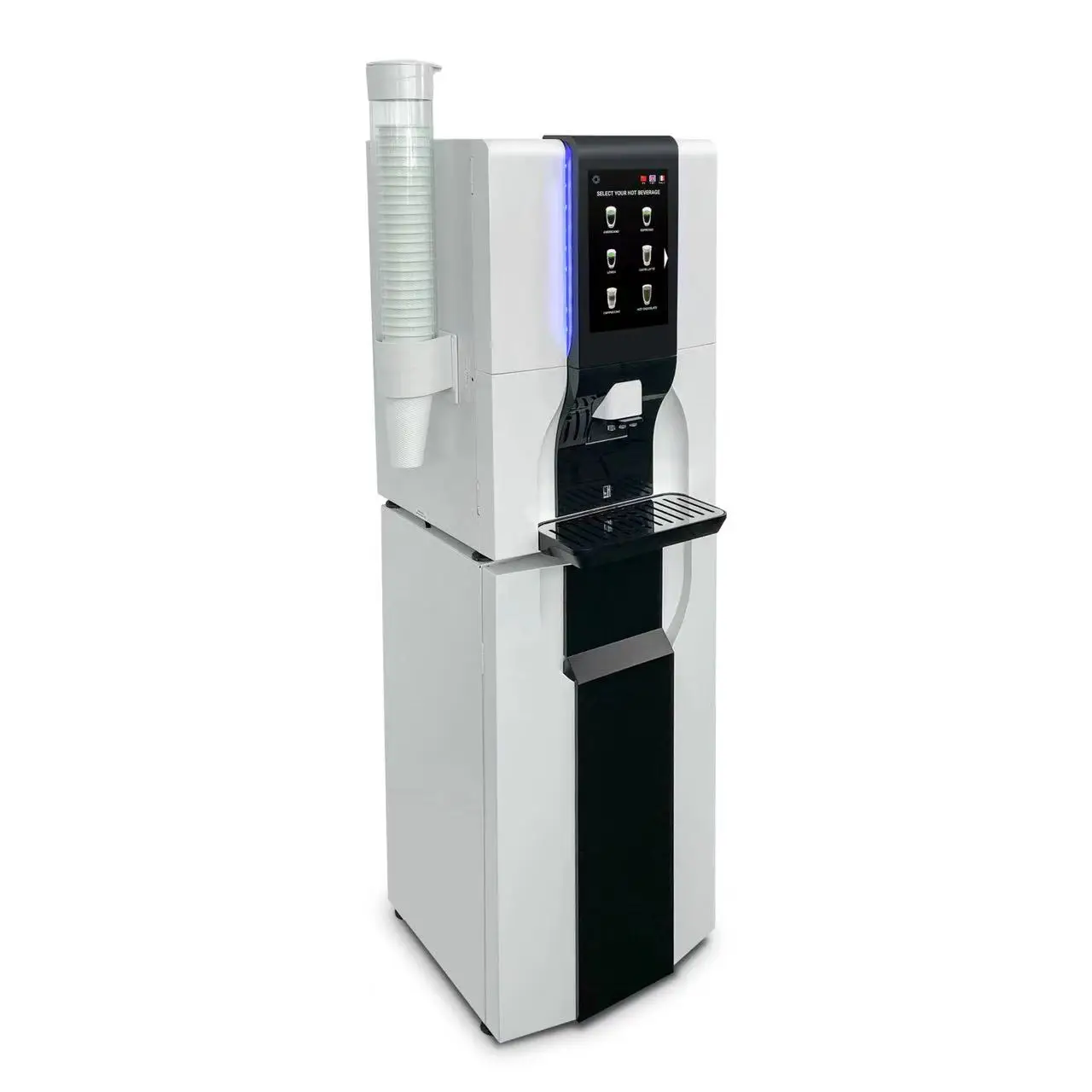 2026 New Commercial Self-service Coffee Vending Machine Electric Fully Automatic Beverage Dispenser With 6 Canisters For Hotel H