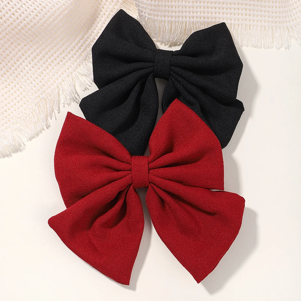 2Pcs/set 4.5Inch Lovely Hair Bows Hair Clips for Girls Grosgrain Ribbon Delicate Hairgrips Headwear Kids Baby Hair Accessories