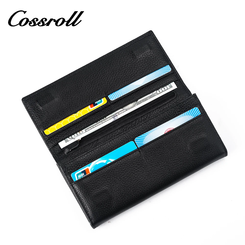 Echtes Leder Große Kapazität Lange Brieftasche frauen Zipper Erste Schicht Rindsleder Brieftasche frauen Lange Clip Clutch Tasche