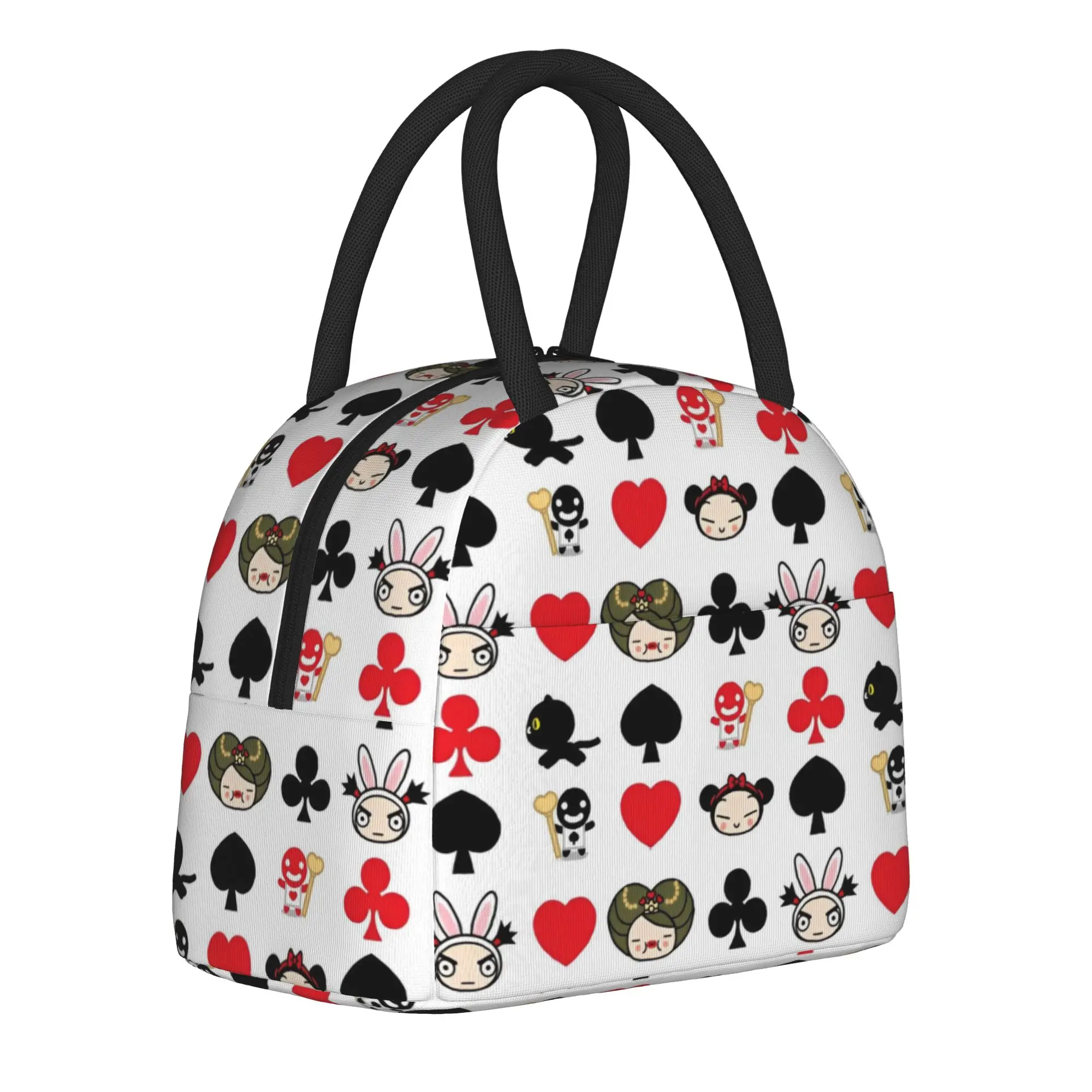 Funny Love Garu Pucca  Insulated Lunch Bags Portable Meal Container Thermal Bag Lunch Box Tote College  Picnic Food Storage Bags