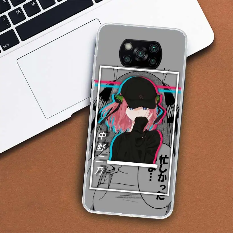 Nino Nakano Anime Phone Case For Xiaomi Poco F7 Ultra X7 X6 Pro X5 Redmi 15 15C 13 13C 12 12C 10 10A 10C 9 9A 9C 9T Shell Poco X