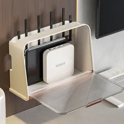 Storage Case Wi-Fi Router Shelf Large Capacity Dustproof Visible Design Smooth Edge Simple Appearance Save Space Plastic