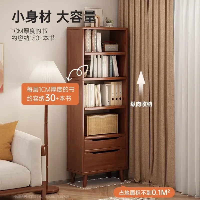 Bookcase floor shelf living room simple crack storage cabinet household simple bookshelf integrated