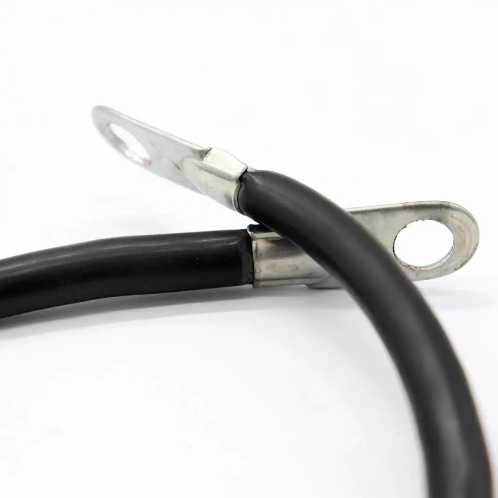 Battery Ground Wire System 50cm Resin Copper Cable 10mm Stud Ring Terminal Car Battery Connector for Marine Boat RV Truck