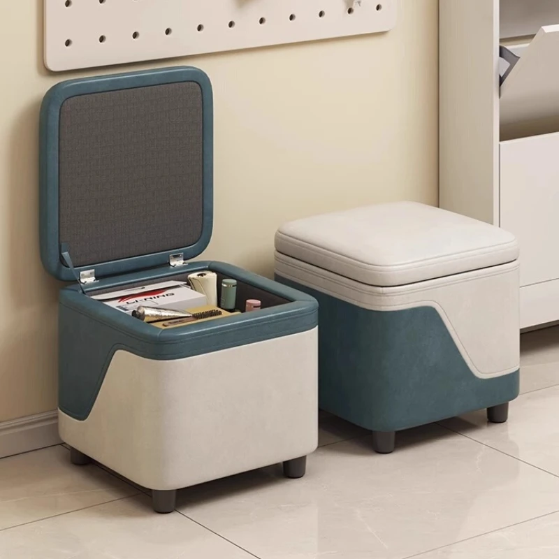 modern Living Room Small Bench Storage Stool Can Sit Household Storage Shoe Changing Dual Purpose Stool Toy Storage Stool home