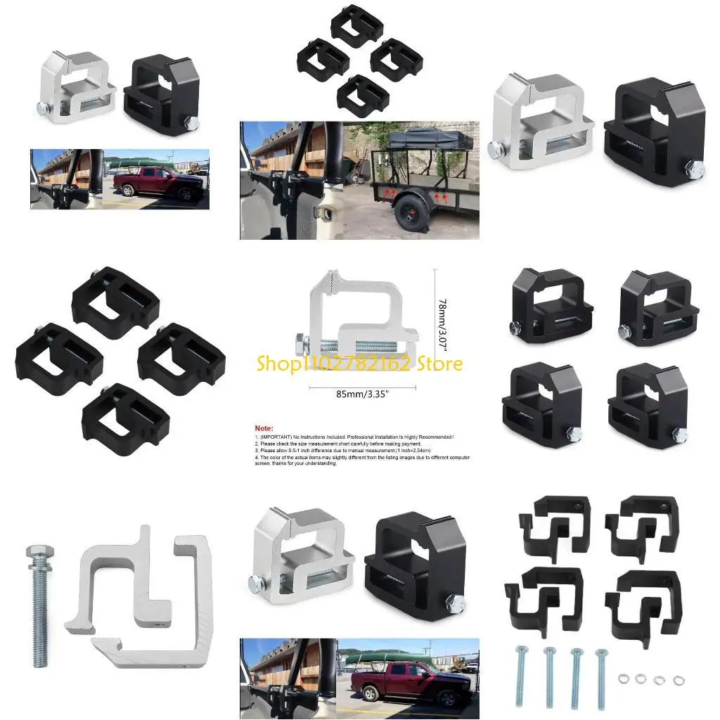 

547B 4Pcs Tie Downs Clamp Tte Lock Truck Cap Campers Shells Mounting Clamps