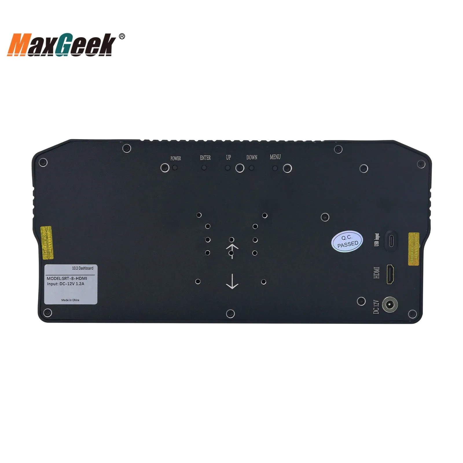 Maxgeek Black 10.3-inch 1280x720 HD Racing Game Simulator Steering Wheel Display RGB Full Color Panel IPS Screen