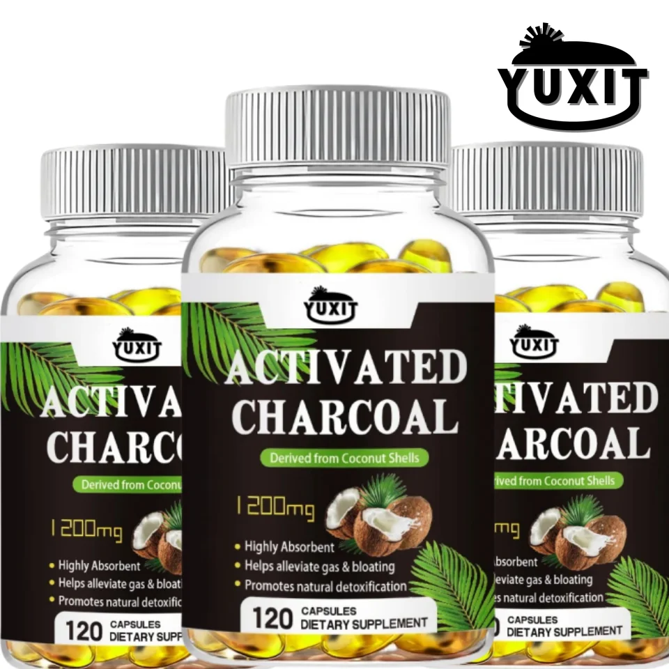 YUXIT Activated Carbon - Digestive Supplement - Combines Unnecessary Materials And Gases In The Digestive Tract