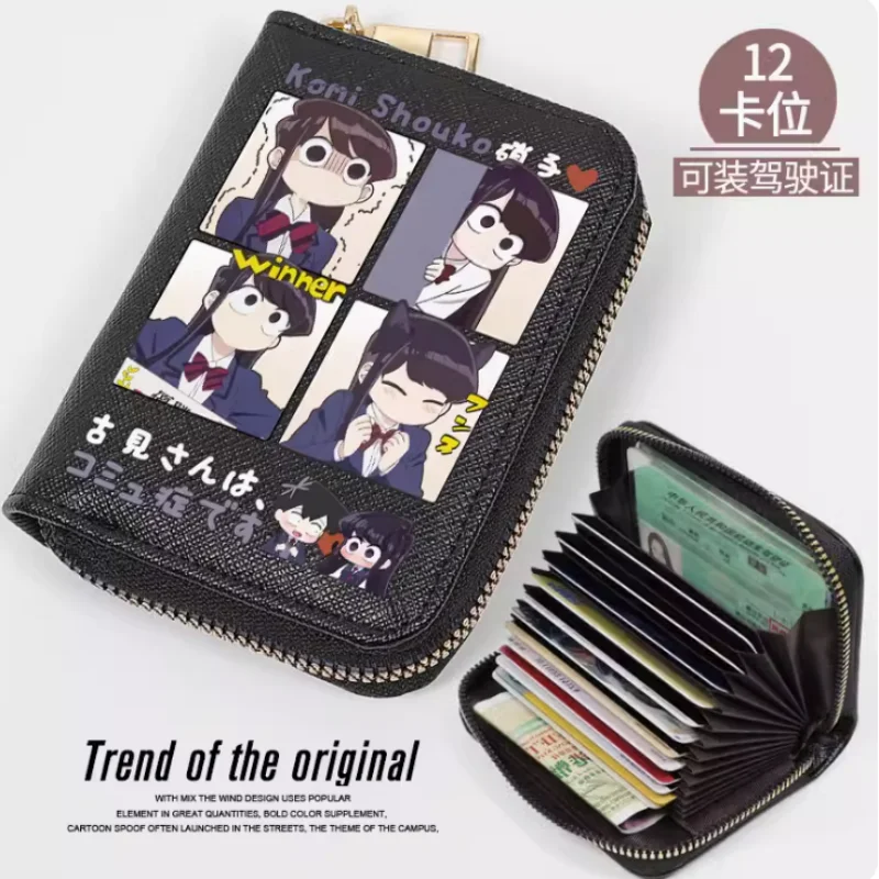 Anime Komi-San Wa, Komyushou Desu Rits Portemonnee Vrouwen Opvouwbare Tas Multi-Card Muntzakhouder Mode Portemonnee Cadeau