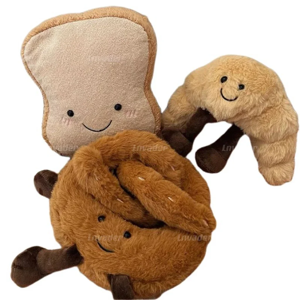 Divertido Burrito Croissant pan tostado juguetes de peluche muñecos encantadores sofá Baguette almohada de comida suave para niños niñas regalos de cumpleaños