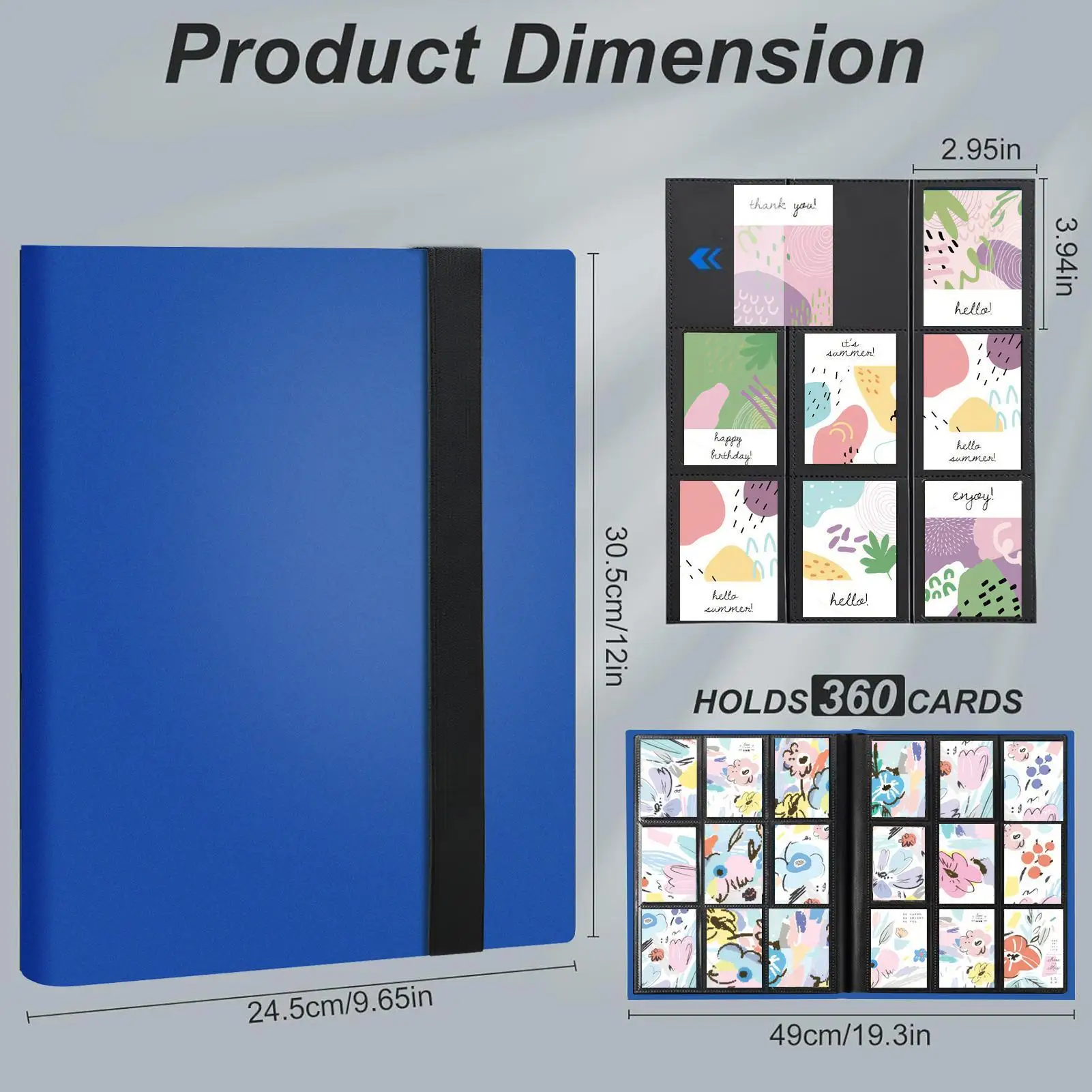 트레이딩 카드 바인더 20 페이지 스포츠 카드 홀더 컬렉션 바인더 취미를위한 소장 앨범 폴더 스토리지 주최자