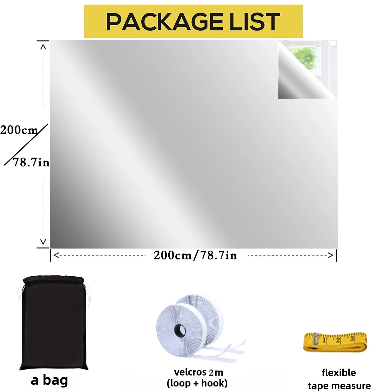 100% Verdunkelungsvorhang Fenster - Maximale Lichtblockierung, Sichtschutz, Anti-Glare Folie, Wärmedämmung, UV-Schutz, Statische