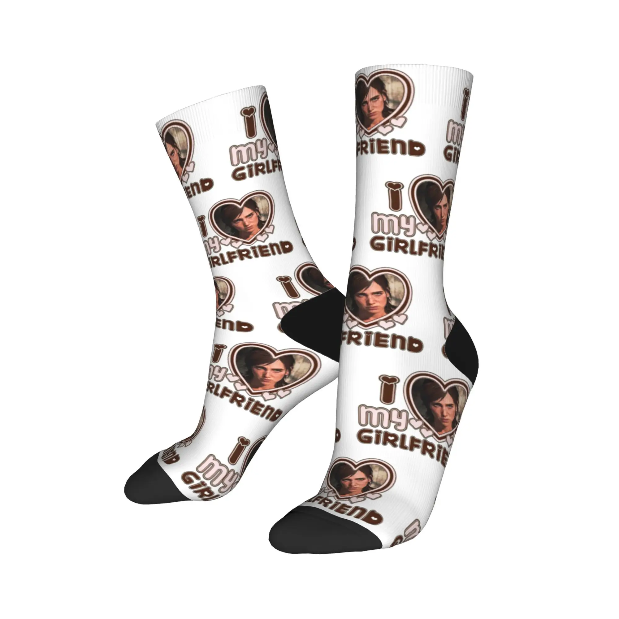 

Хип-хоп I Love My Girlfriend Элли Уильямс Баскетбольные носки Полиэстеровые носки средней длины для унисекс Нескользящие