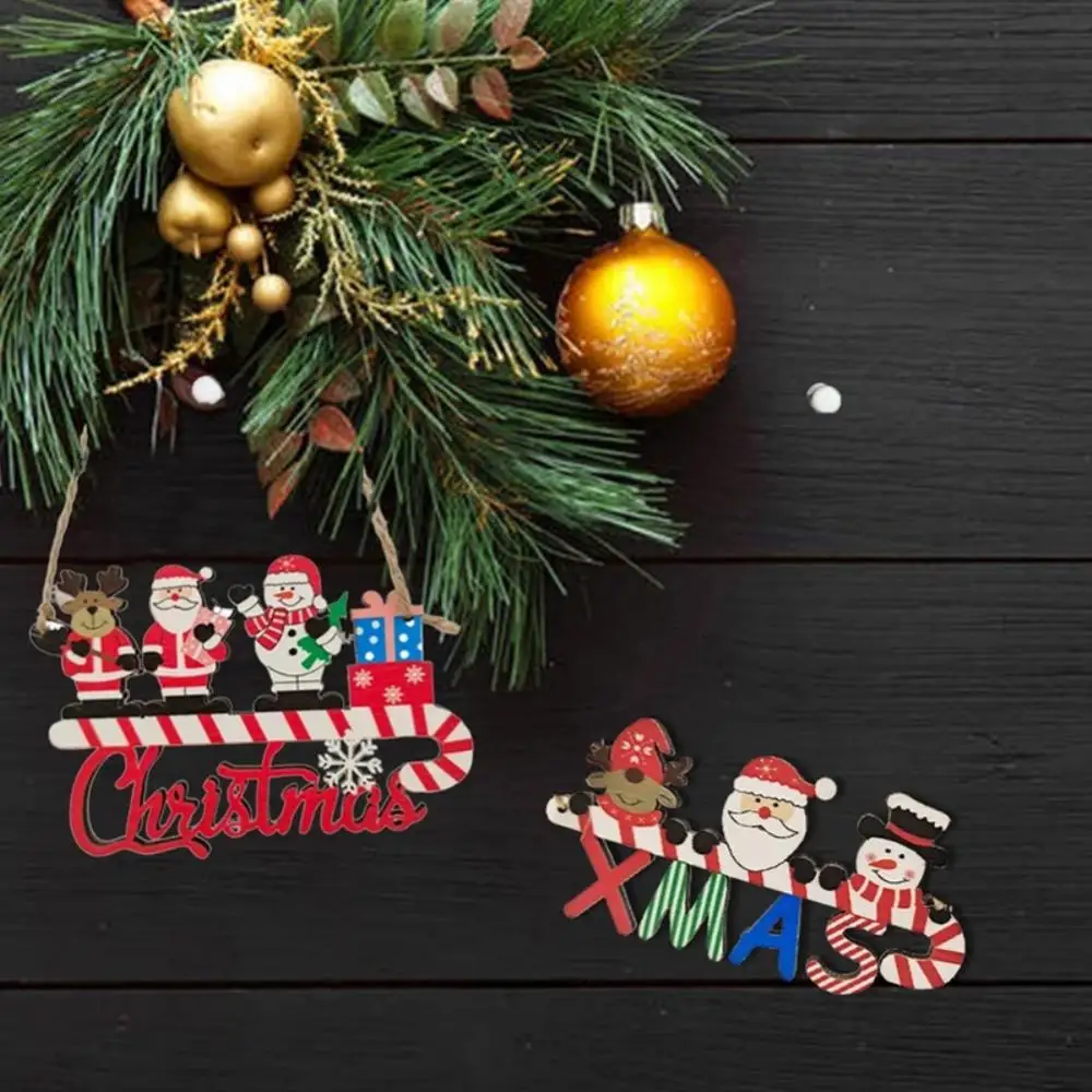 Snowman Tabletop Sign Decor Suspensible Wood Christmas Table Ornaments No Rough Edges Christmas Office Decor Crafts For DIY