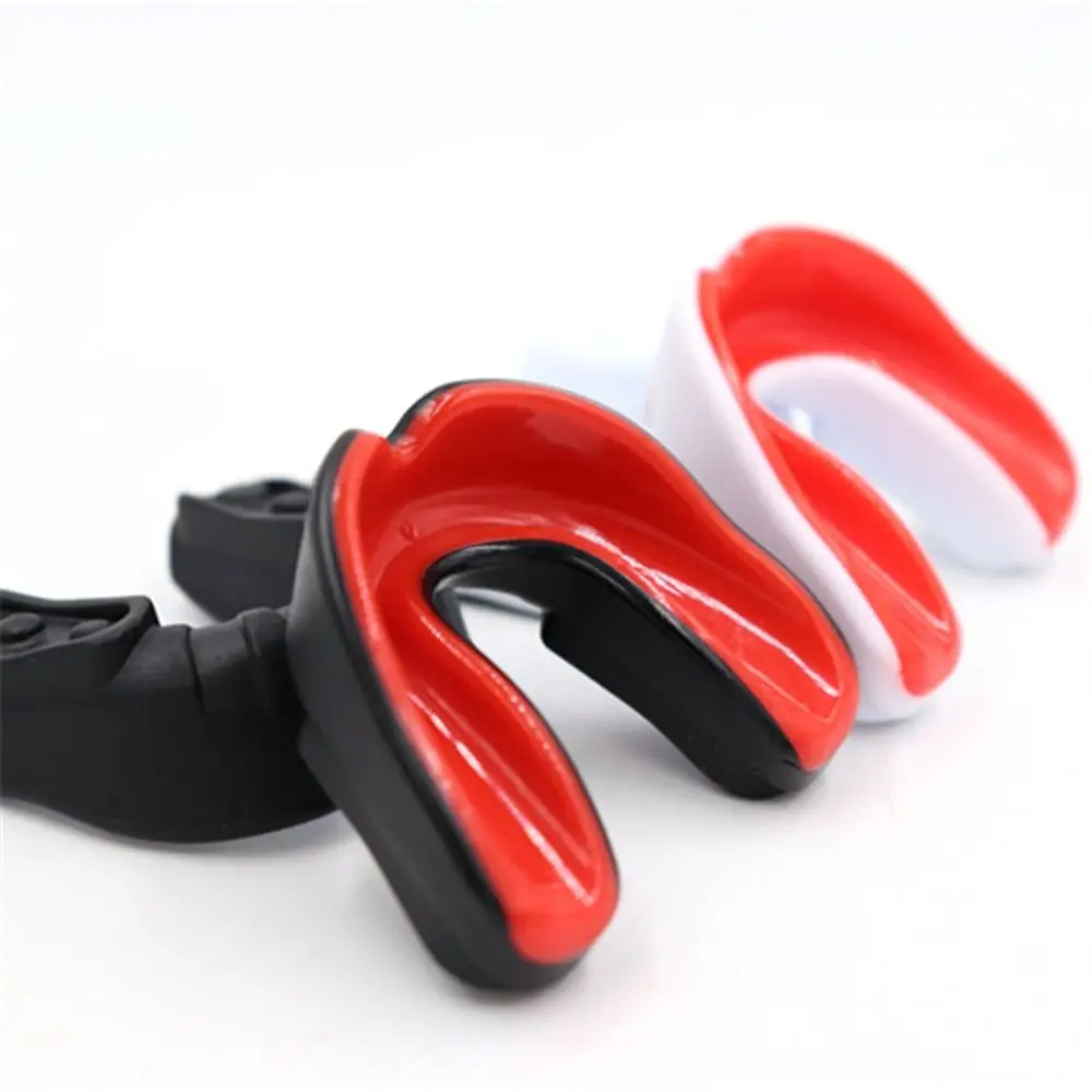 Protector dental de Rugby para Karate, boxeo, protector bucal deportivo para adultos, Protector de dientes Eva con caja de plástico