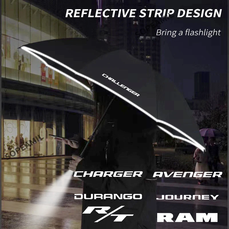 For Dodge RAM R/T Challenger Charger Avenger Durango Journey Car Automatic Folding Sun Protection Umbrella Reflective Sunshade