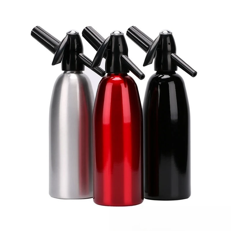 

Soda Water Gun Black Silver Thick Bottle Body Making Soda Fruit Juice Cocktail Artifact