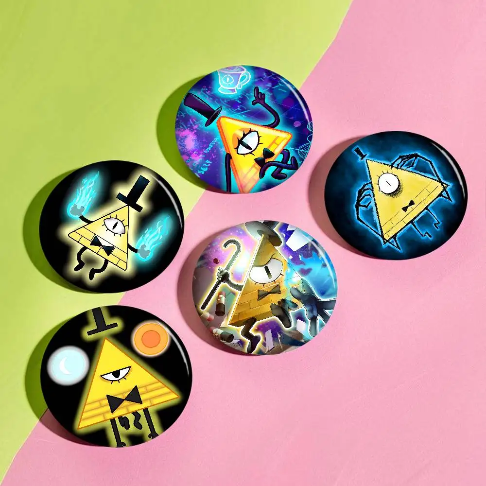 Gravity Falls Bill C-Cipher Creative Tinplate Soft Button Pins Animal Icon Brooch Lapel Backpack Badge Accessories Pin