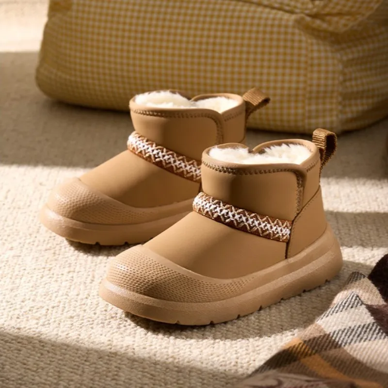 

Kids Winter Shoes Boys Snow Boots Thick Plush Ankle Boot for Girls Waterproof Antislip Children Cotton Shoe