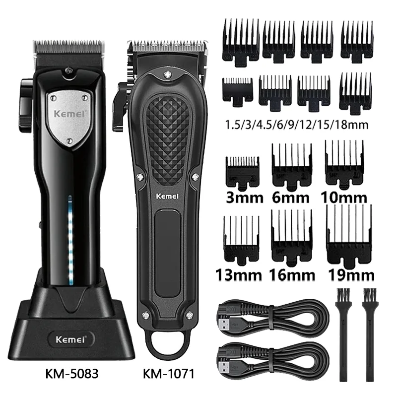 

Kemei Мужская машинка для стрижки волос Km-5083 Km-1071 Km-2024 Парикмахерская машинка для стрижки волос Машинка для стрижки волос Беспроводная аккумуляторная бритва