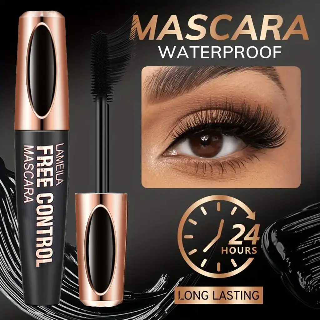 1pc 8d Silk Fiber Eyelash Mascara Waterproof Thick Lengthening MascaraCurling Long Black Extension