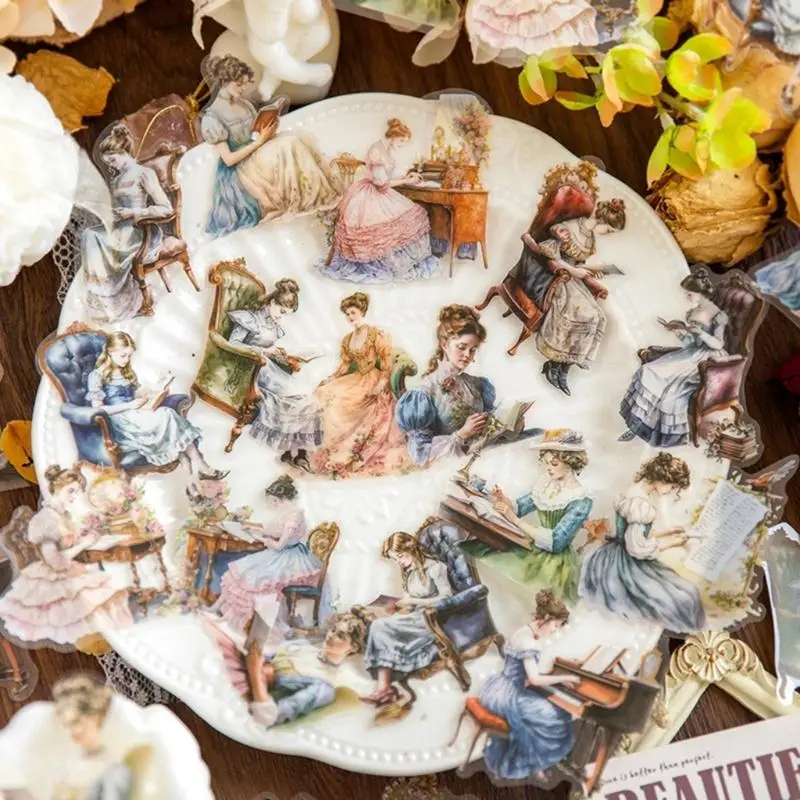 Y5la Art Crafts Carte Making Scrapbook Sticker, 1 feuille Scrapbooking Sticker Decors