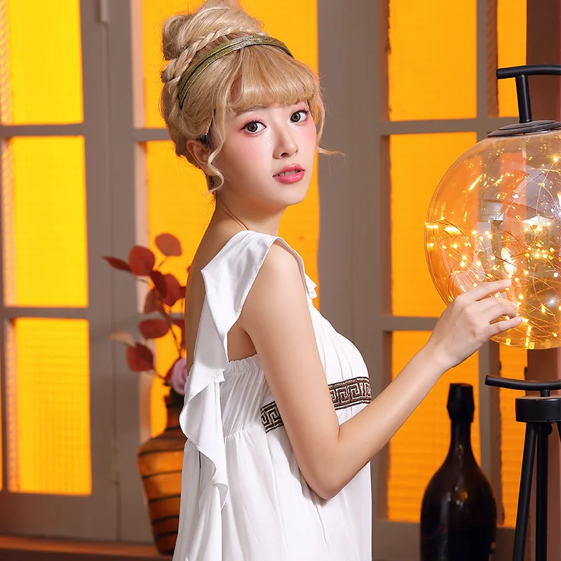 زي أداء المسرح العربي Sle loween، Godd الأسطوري القديم، طويل دكتور الإمبراطورية الرومانية، أزياء نسائية