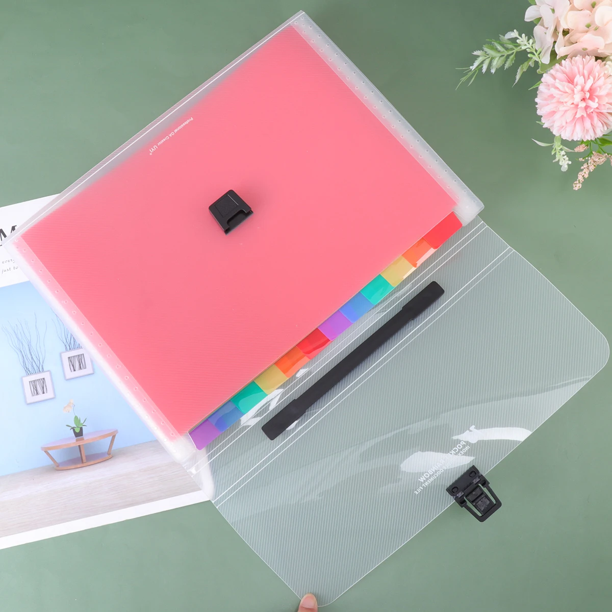 

A4 Organ File Bag Rainbow Expandable Folder Document Multi-layer School Organizer Students Accessories