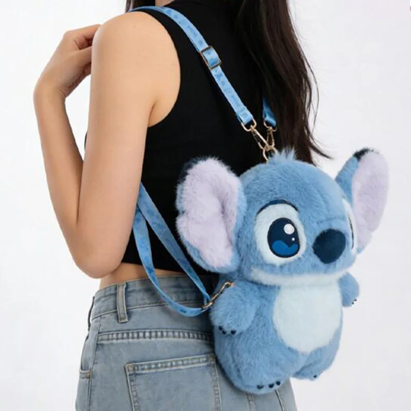 

Рюкзак Disney Lucifer Stitch 2 в 1, сумка через плечо, милая универсальная сумка Kawaii для девочек, для покупок, для повседневного использования на открытом воздухе