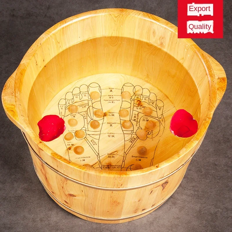 Cedar Wood Foot Bath Bucket High Temperature Resistant Small Wooden Basin Solid Wood Foot Wash Container