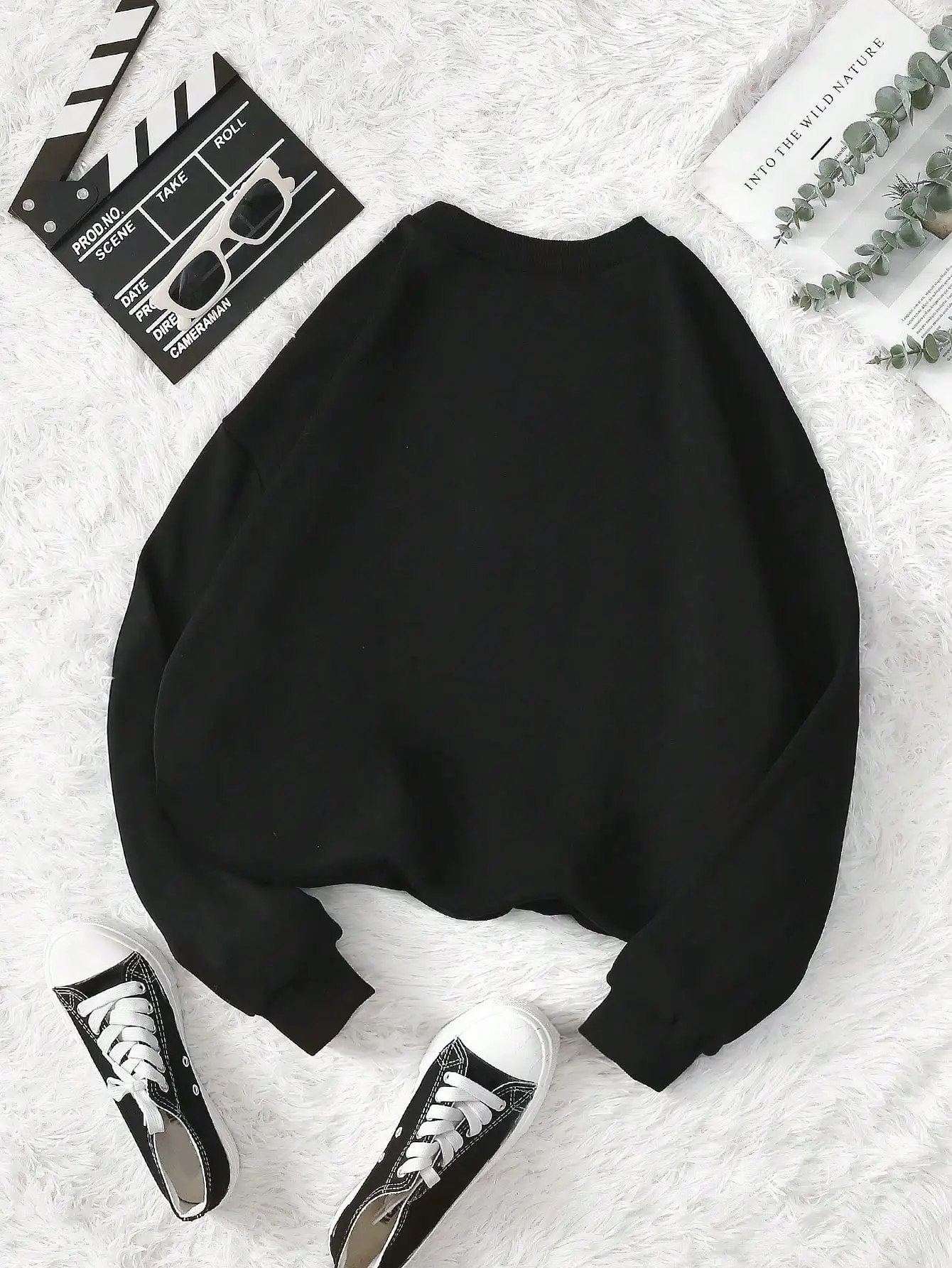 Women's Self Love Graphic Drop Shoulder Sweatshirt, Fall Casual Pullover with Gold Letter Print