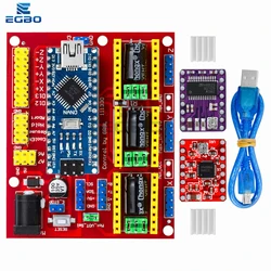 3DV4 CNC Shield V4 + Nano 3.0 + 3pcs DRV8825 Reprap Stepper Drivers Set For Arduino