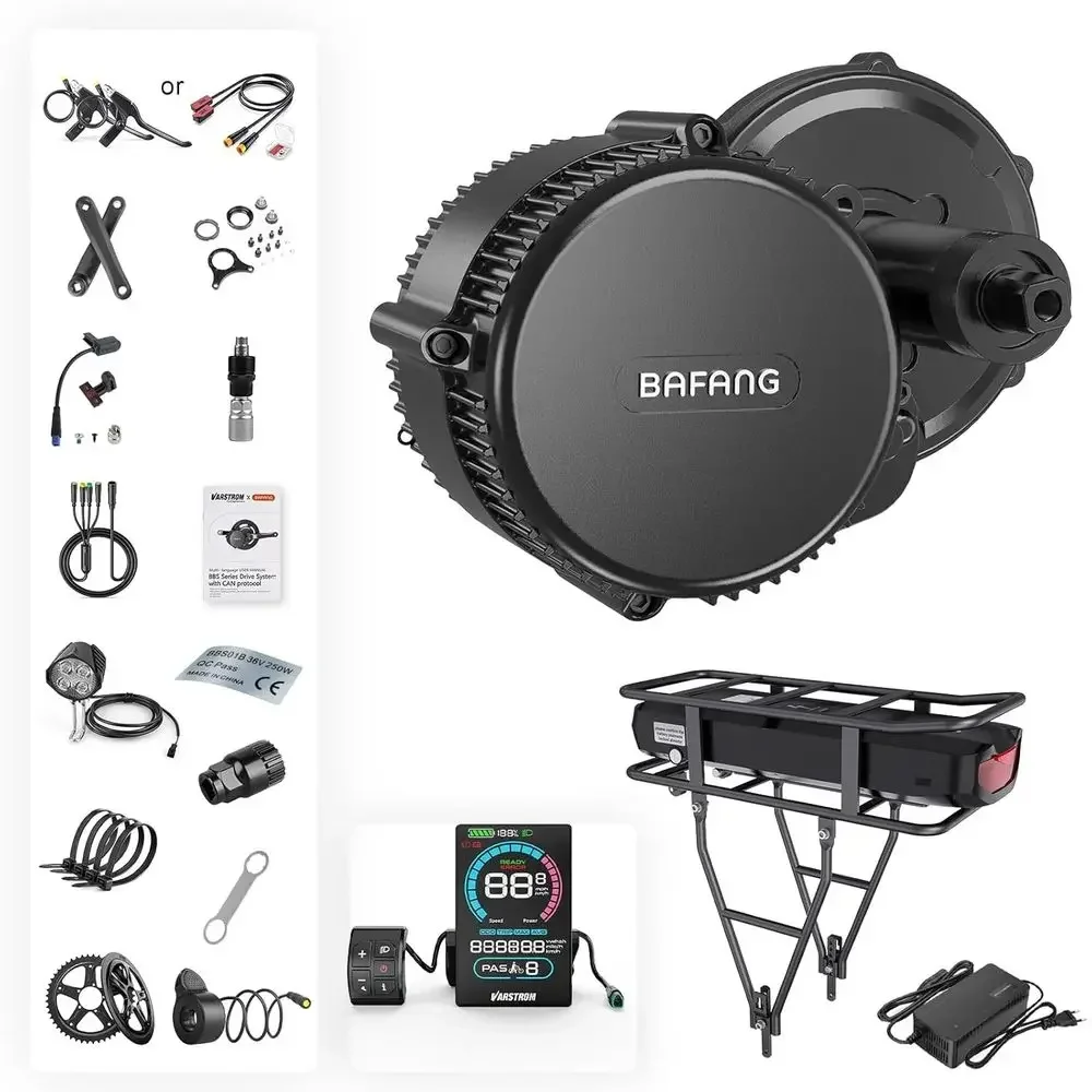 250W-1000W Electric Bike Conversion Kit with Display, 36V-52V for E-Bike or Mountain Bike