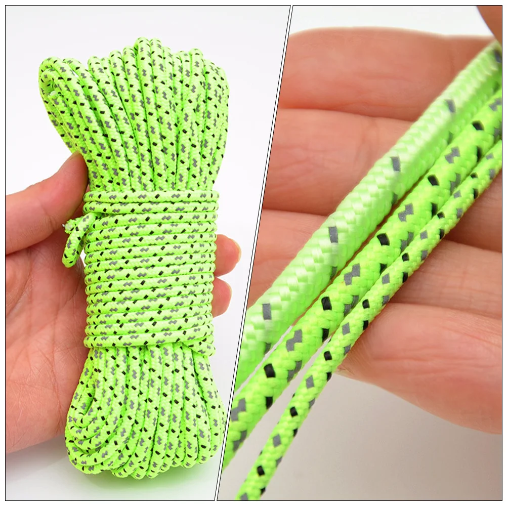 

1 Roll Camping Tent Rope Reflective Canopy Ropes Windproof Fixing Rope For Outdoor Adventure Hiking Climbing Tarp Tying Supplies