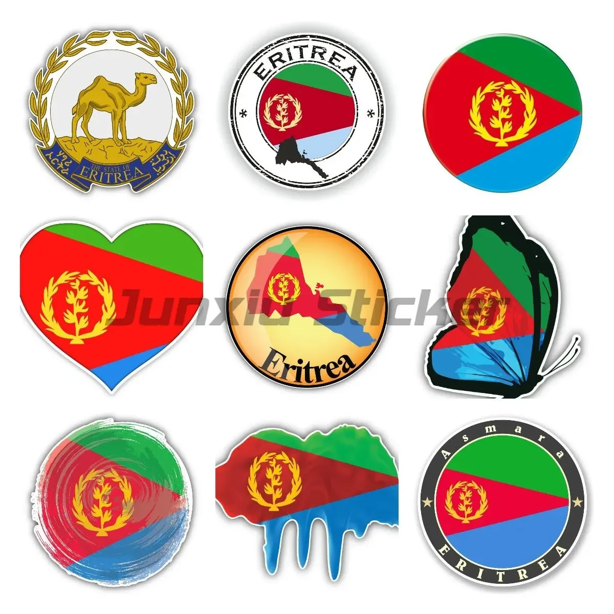 

Eritrea Flag Vinyl Car Sticker Motorcycle Racing Flag Sticker Car Window Decal