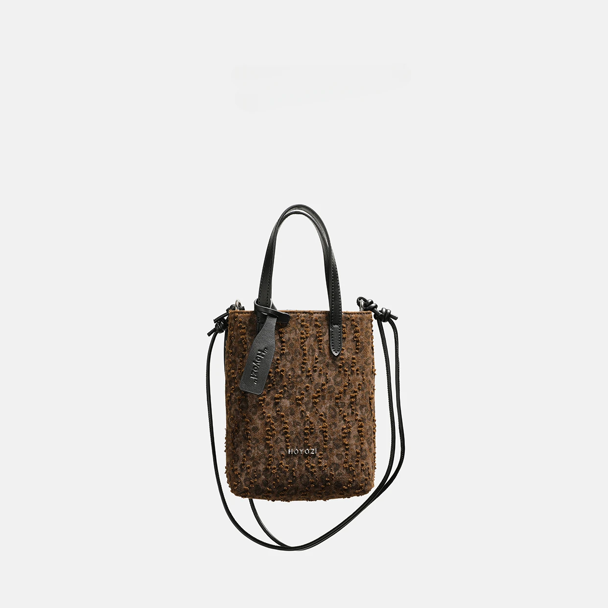

Leopard print messenger mobile phone bag