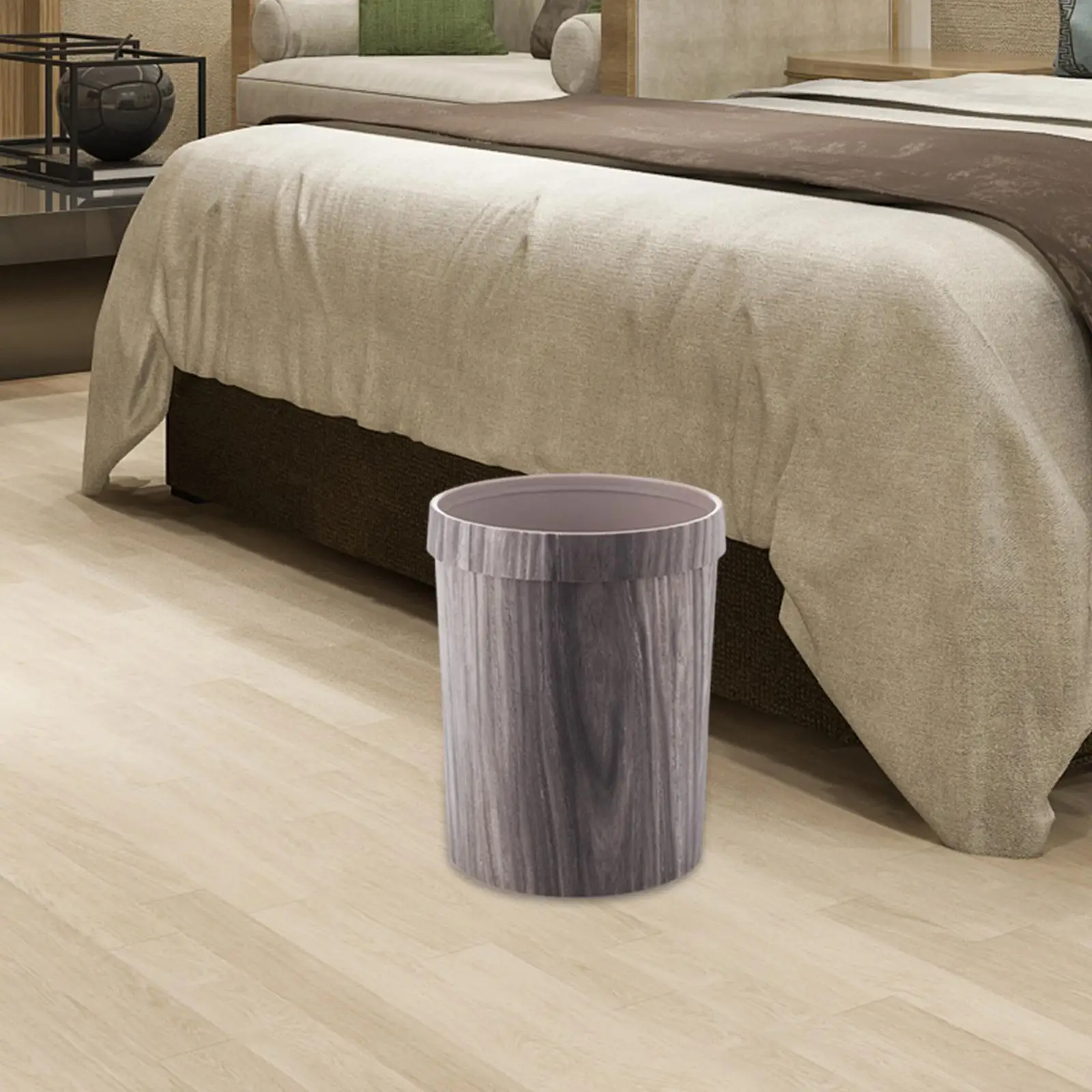 Wood Grain Trash Ca… - image