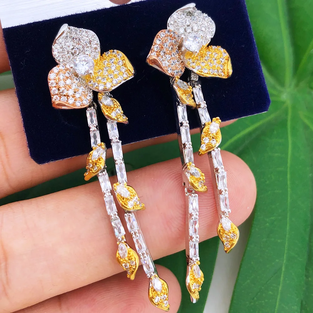 

Missvikki Fashion Jewelry Trendy Geometric Mix Match Multiple Types Earrings Full Mirco Cubic Zirconia Wedding Women Earring