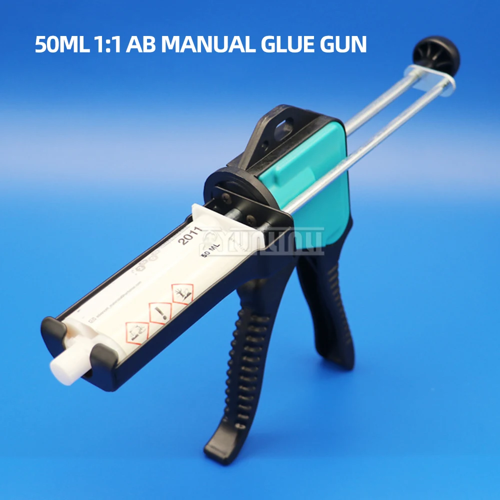 

50ml 1:1 AB Manual Glue Gun Tool Two-component metal rod push-type structural glue gun W-50-1